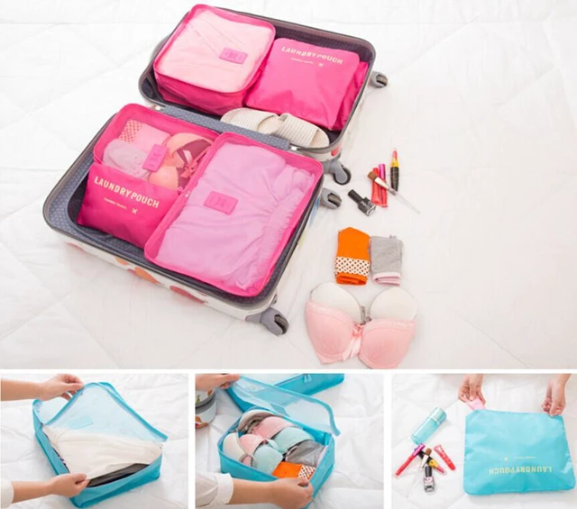 Alt view image 2 of 5 - 9Pcs Waterproof Clothes Storage Bags Packing Cube Travel Luggage Organizer Pouch