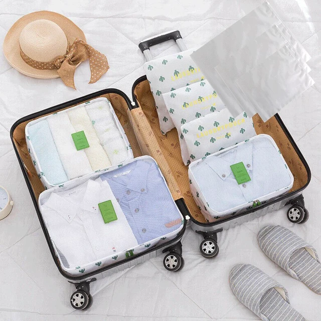 Main image of 9Pcs Waterproof Clothes Storage Bags Packing Cube Travel Luggage Organizer Pouch