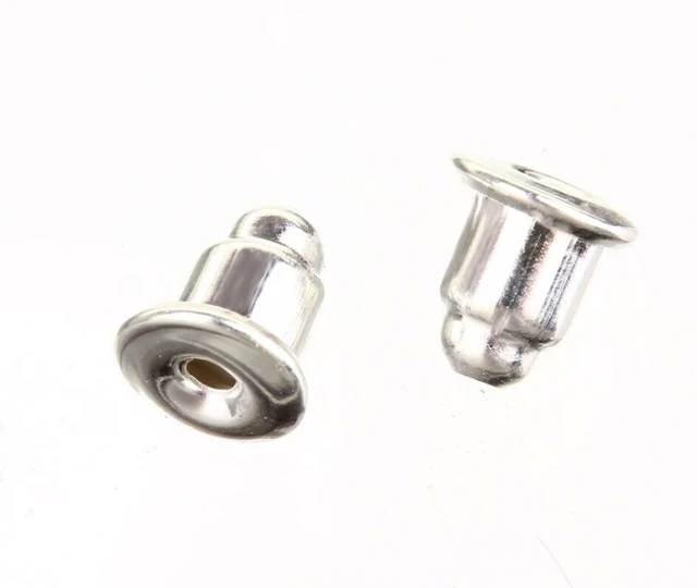 Alt view image 4 of 5 - 100pcs Stud Earring Backs Bullet Barrel Ear nut Stopper Ear Nut Bell Parts