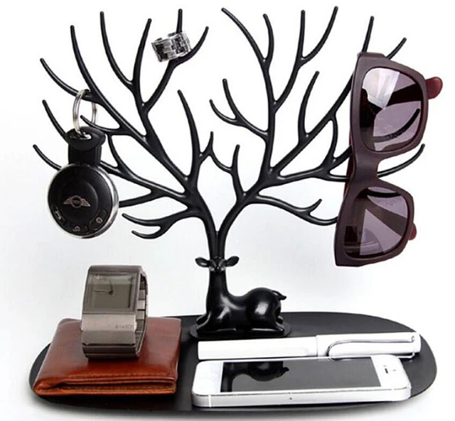 Alt view image 3 of 5 - US Jewelry Deer Tree Stand Display Organizer Necklace Ring Earring Holder Rack