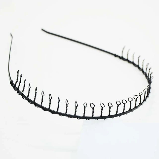 Alt view image 5 of 5 - US 10 Pack Unisex Hairband Comb Headband Metal Wire with Teeth