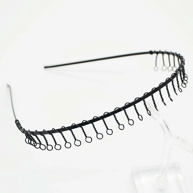 Alt view image 4 of 5 - US 10 Pack Unisex Hairband Comb Headband Metal Wire with Teeth