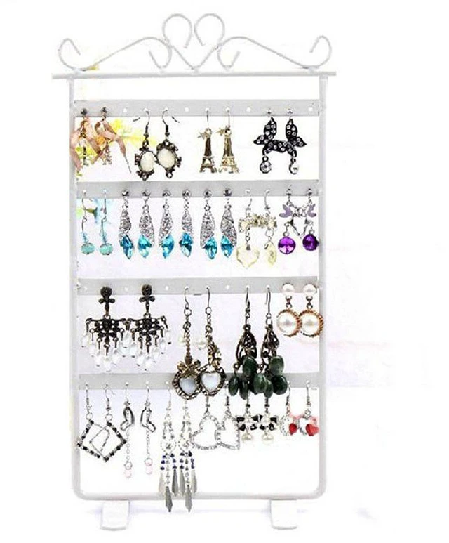 Main image of US Earrings Necklace Jewelry Stand Holder Rack Tower Tree Metal Display Shelf