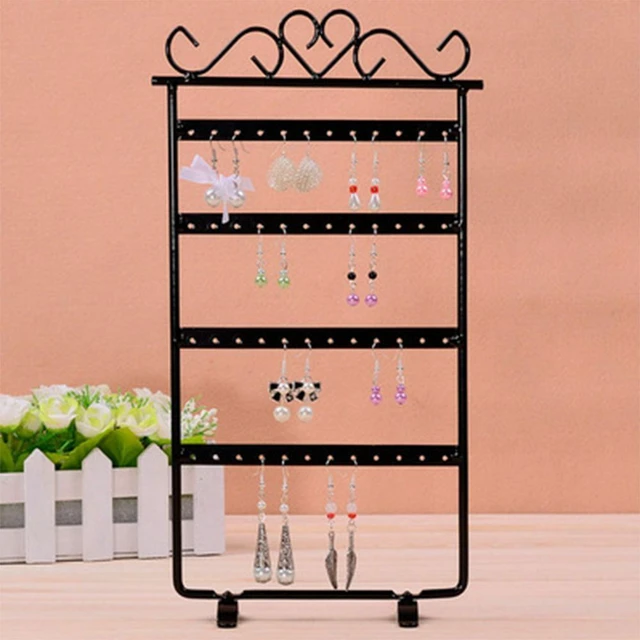 Alt view image 5 of 6 - US Earrings Necklace Jewelry Stand Holder Rack Tower Tree Metal Display Shelf AW-4-btieerhuanjia fenhong