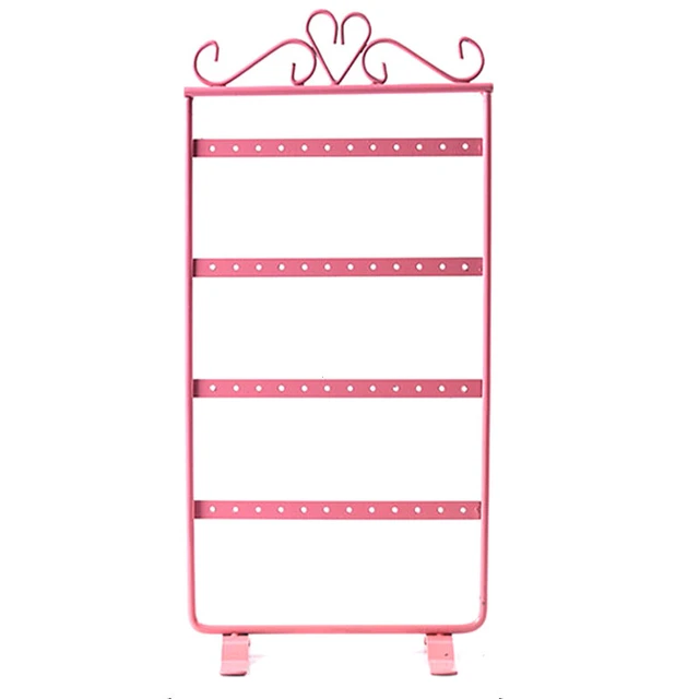 Alt view image 2 of 6 - US Earrings Necklace Jewelry Stand Holder Rack Tower Tree Metal Display Shelf AW-4-btieerhuanjia fenhong