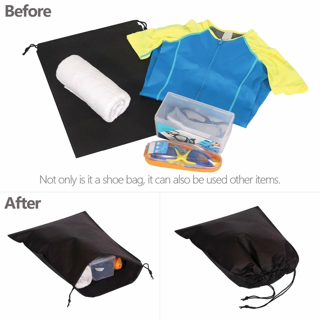Alt view image 5 of 6 - US 12PCS Boot Shoe Toy Storage Drawstring Bag Travel Organizer Large Dust-proof