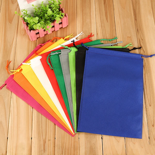 Alt view image 2 of 6 - US 12PCS Boot Shoe Toy Storage Drawstring Bag Travel Organizer Large Dust-proof BA-1-bshukoudai30x39cm 12gezhuang hunse