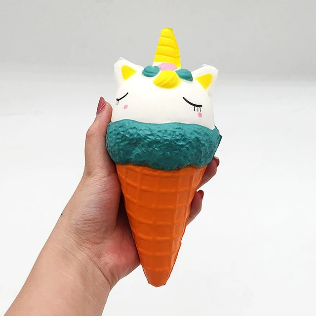 Main image of Jumbo Scented Icecream Unicorn Slow Rising Squishies Squeeze Stress Relieve Toys