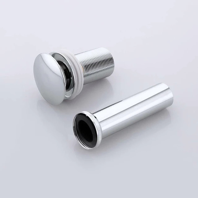 Alt view image 2 of 5 - Pop-Up Drain Vessel Sink Waste Bathroom Basin Stopper Polished Chrome BE-4-b xiaotantiaoyoukong buxiugangtongxiashuiqi