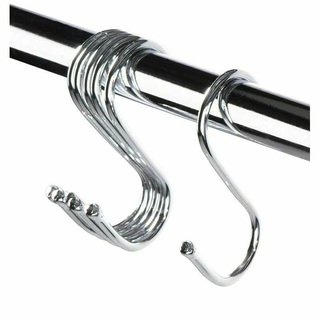 Alt view image 3 of 6 - 50x Heavy Duty Stainless Steel S Hooks S-Shaped Hanging Utility Hangers