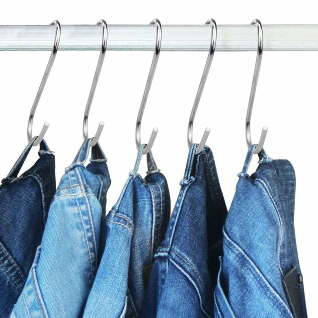 Alt view image 5 of 6 - 50x Heavy Duty Stainless Steel S Hooks S-Shaped Hanging Utility Hangers