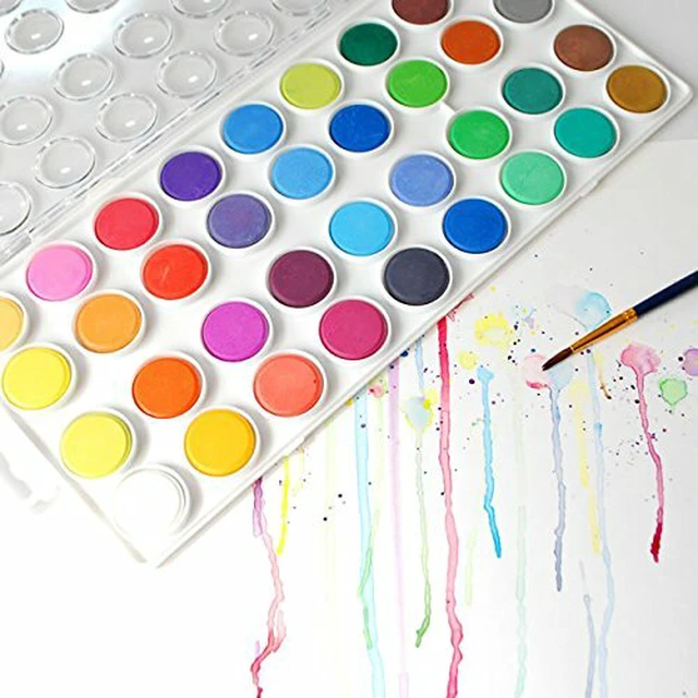 Alt view image 4 of 5 - US 36 Color Fundamental Watercolor Pan Artist Set and/or 10 Paint Brushes BH-2-bshuicaishua10gezhuang zise