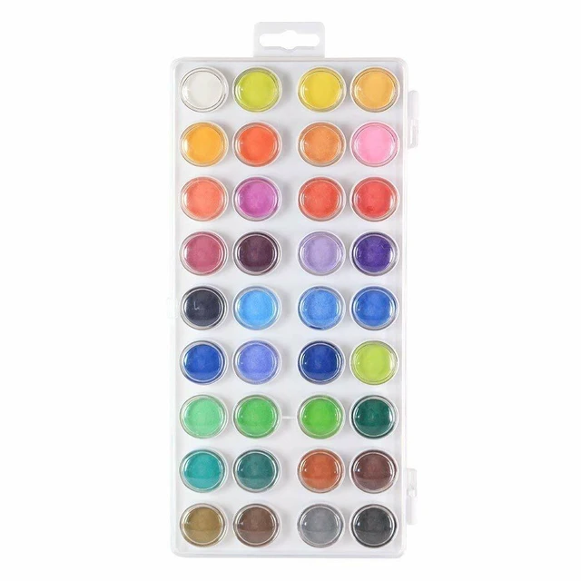 Alt view image 2 of 5 - US 36 Color Fundamental Watercolor Pan Artist Set and/or 10 Paint Brushes BH-2-bshuicaishua10gezhuang zise