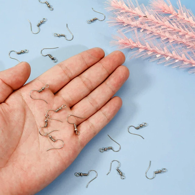 Alt view image 4 of 6 - US 100 DIY JEWELRY Making Findings Earring Hook Coil Ear Wire French Hook BH-2-cdaizhuergou100gezhuang yinse
