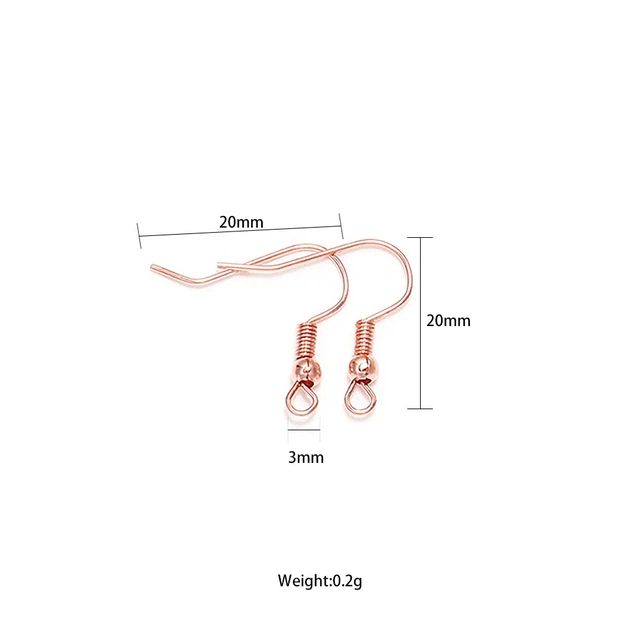 Alt view image 3 of 5 - US 100 DIY JEWELRY Making Findings Earring Hook Coil Ear Wire French Hook BH-2-cdaizhuergou100gezhuang meiguijin