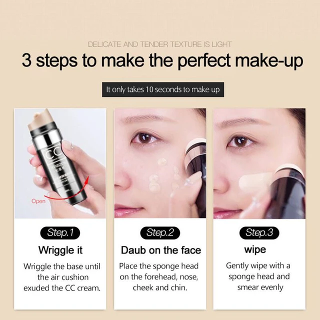 Alt view image 4 of 5 - US Mushroom Head Air Cushion BB CC Cream Concealer Foundation Stick Moisturizing