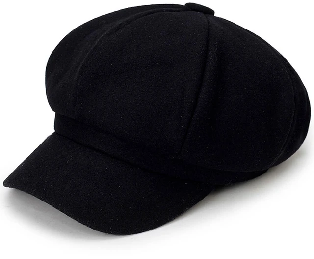 Main image of Women's Newsboy Cap Baker Boy Hat Cabbie Beret Flat Cap Warm ArtistVintage Fines BKheBRzuishangceng daiyanhuajiamao heise