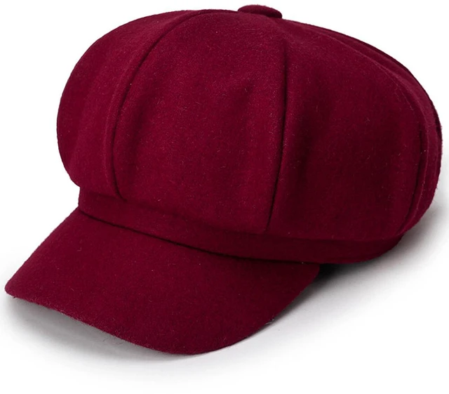 Main image of Women's Newsboy Cap Baker Boy Hat Cabbie Beret Flat Cap Warm ArtistVintage Fines BKheBRzuishangceng daiyanhuajiamao jiuhong