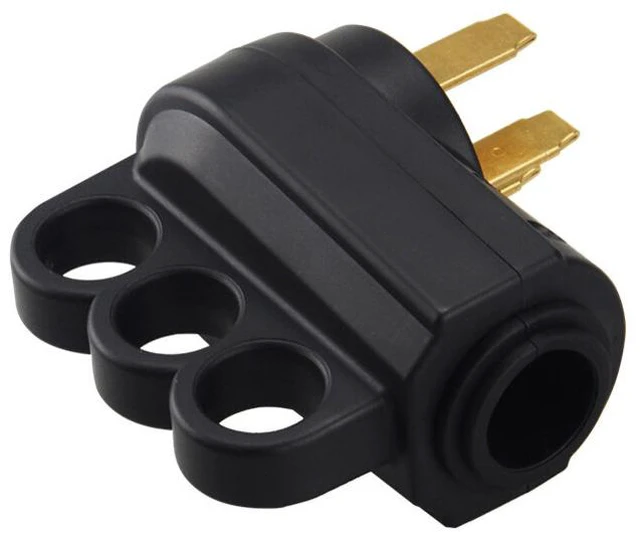 Main image of US 50 Amp RV Plug Replacement Male Plug End Camper Power Adapter 50A