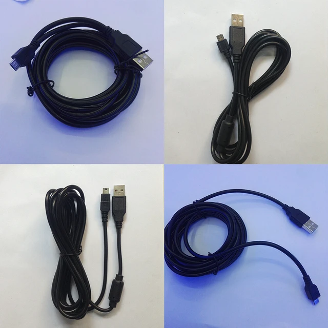 Alt view image 2 of 3 - US 2Pc 10FT Wireless Controller USB Charging Cable for Sony PlayStation 3 PS3