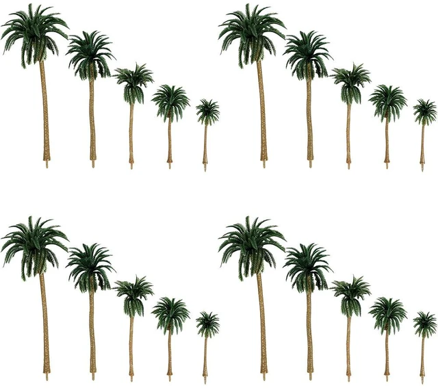 Main image of US 20 Pc Miniature Model Palm Trees for Dioramas, DIY Crafts 5 Sizes