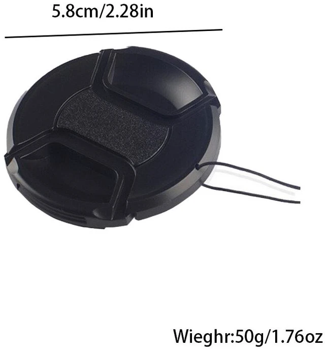 Alt view image 2 of 4 - US 3-6 Pcs 58mm Front Lens Cap Cover with Cap Keeper For Canon, Nikon, Others