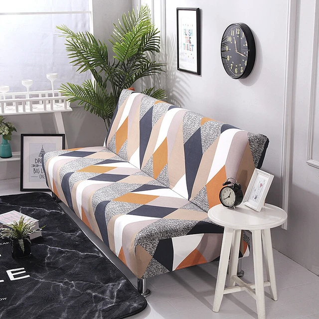 Alt view image 3 of 5 - Futon Slipcover Armless Sofa Cover Stretch Sofa Bed Slipcover Protector Elastic BM-4-a shafachuangzhao qianhuixian