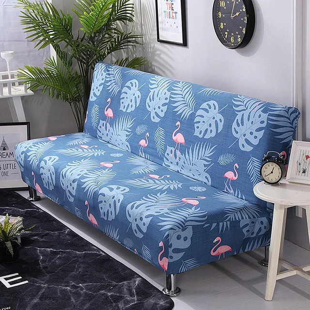 Main image of Futon Slipcover Armless Sofa Cover Stretch Sofa Bed Slipcover Protector Elastic BM-4-a shafachuangzhao lanhuolieniao