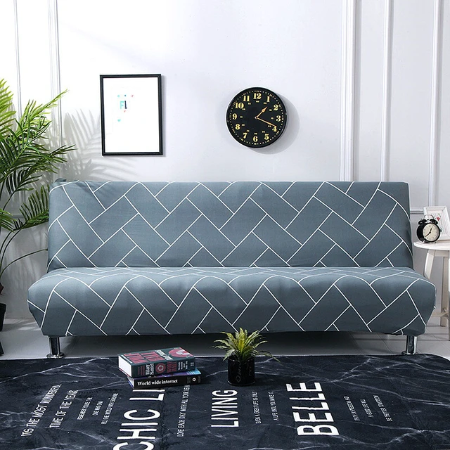 Alt view image 2 of 5 - Futon Slipcover Armless Sofa Cover Stretch Sofa Bed Slipcover Protector Elastic BM-4-a shafachuangzhao qianhuixian