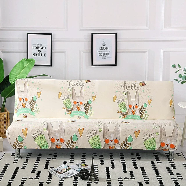 Main image of Futon Slipcover Armless Sofa Cover Stretch Sofa Bed Slipcover Protector Elastic BM-4-a shafachuangzhao tuzi