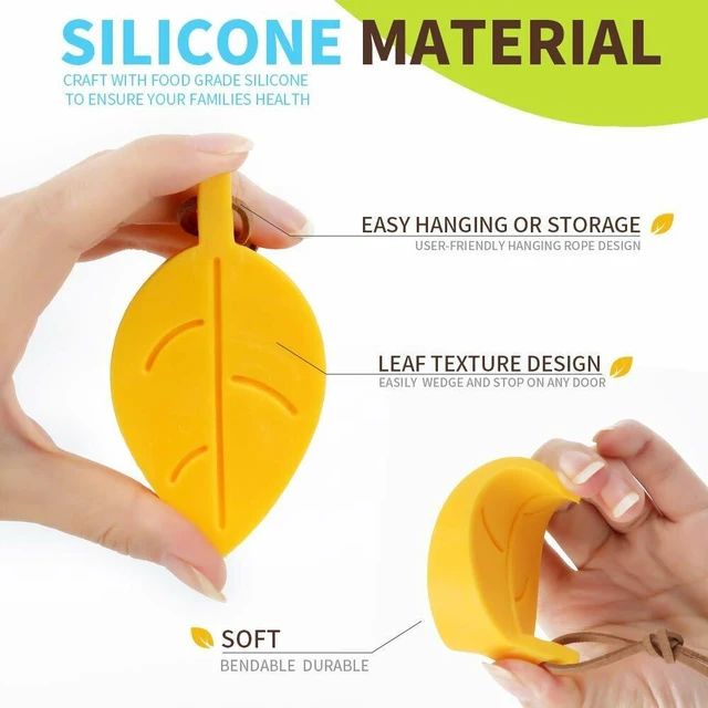 Alt view image 2 of 5 - US 4Pc Door Stopper Wedge Finger Protector Rubber Secure Decorative Door Stops