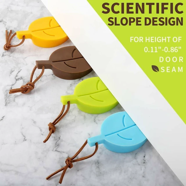 Alt view image 3 of 5 - US 4Pc Door Stopper Wedge Finger Protector Rubber Secure Decorative Door Stops