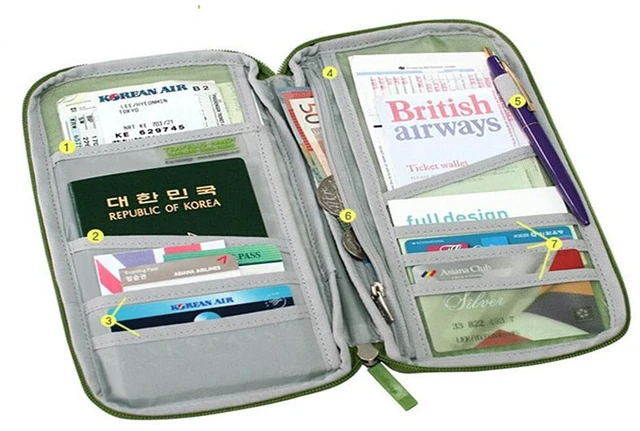 Alt view image 5 of 5 - US 1 Pcs Travel Wallet Passport Holder Accessories Document Organizer Bag Case