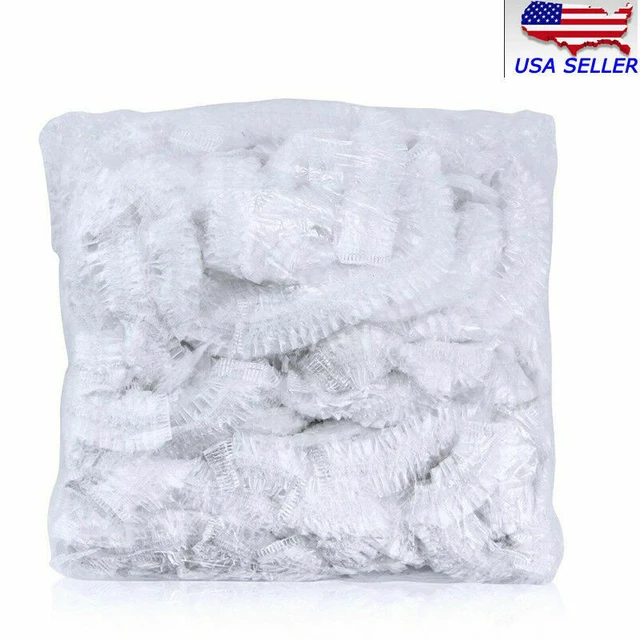 Alt view image 5 of 5 - US 100 Pack Disposable Shower Cap White Yellow Pink Blue One-off Elastic Cap