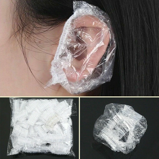 Alt view image 4 of 5 - US 100pcs One-time Bath Shower Salon Waterproof Ear Protector Caps