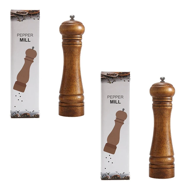Alt view image 3 of 3 - US 1 Pc Kitchen Tools Cooking Pepper Grinder Hand Movement Wood Pepper Mill