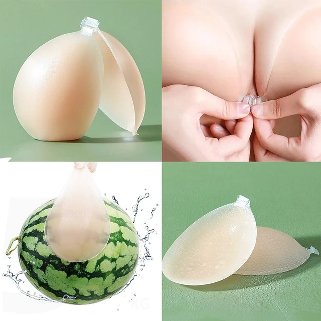Alt view image 3 of 3 - US 1 Pack Silicone Self-Adhesive Stick On Gel Push Up Strapless Invisible Bras