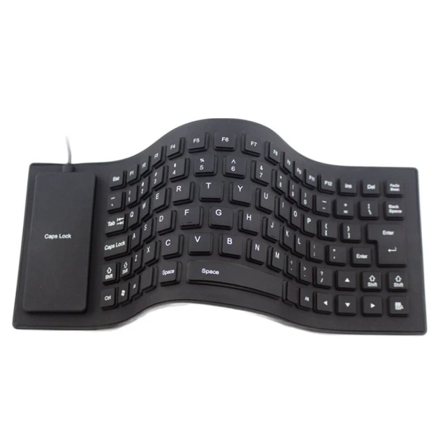 Alt view image 3 of 3 - US 1 Pc Waterproof Silicone Keyboard Foldable Flexible USB Dustproof Full Size