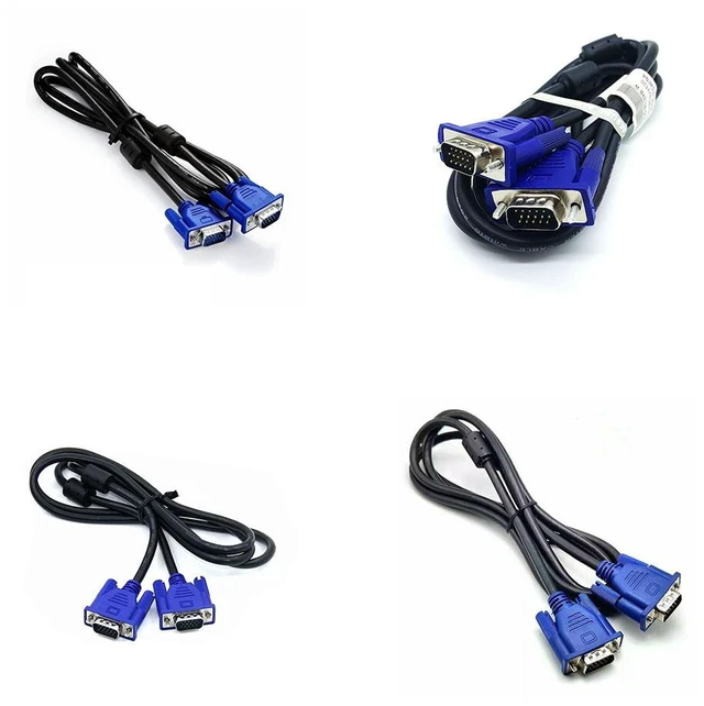 Main image of US 100x Lot SVGA SUPER VGA Monitor 15PIN M/M Male To Male Cable CORD FOR PC HDTV
