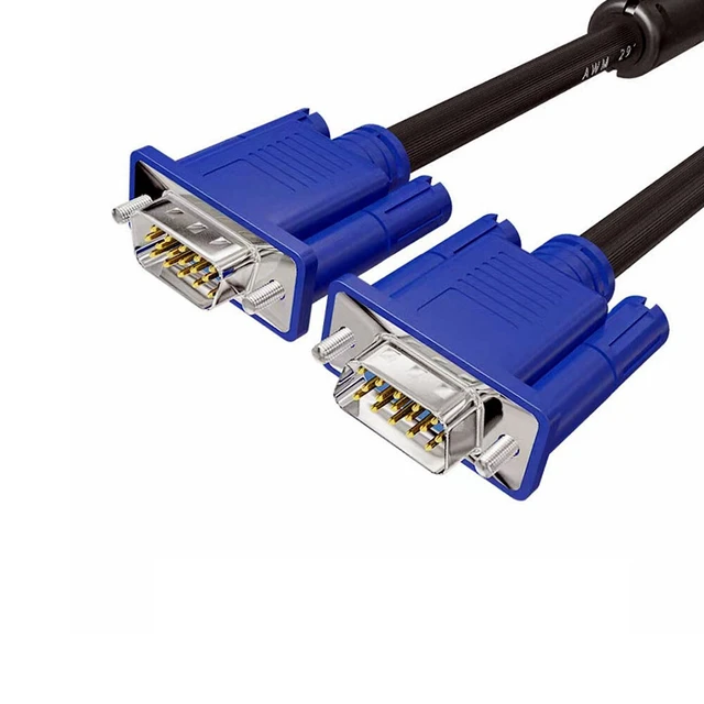 Alt view image 3 of 3 - US 100x Lot SVGA SUPER VGA Monitor 15PIN M/M Male To Male Cable CORD FOR PC HDTV