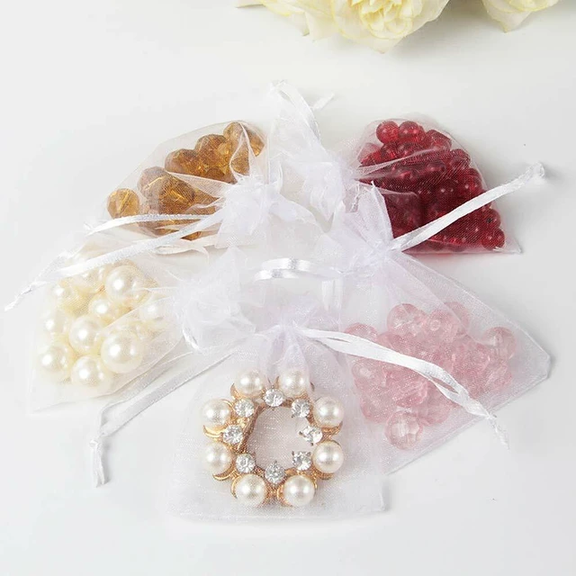 Alt view image 4 of 5 - US 50 Sheer Coralline Organza Favor Gift Bags Jewelry Pouches Wedding Party