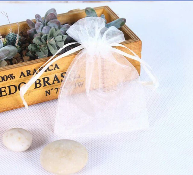 Main image of US 50 Sheer Coralline Organza Favor Gift Bags Jewelry Pouches Wedding Party