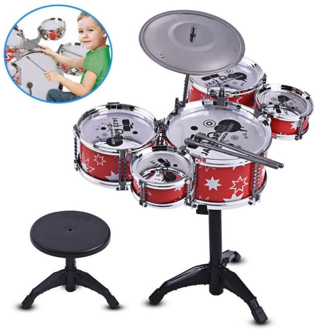 Main image of US 1 Pc Kid Toddler Drum Set Kit Musical Percussion Instrument Educational Toy