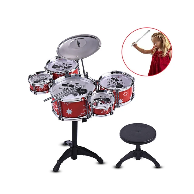 Alt view image 2 of 3 - US 1 Pc Kid Toddler Drum Set Kit Musical Percussion Instrument Educational Toy