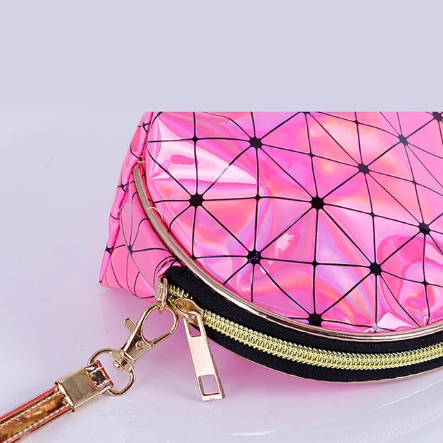 Alt view image 3 of 5 - US Holographic Portable Travel Cosmetic Makeup Bag PU Handy Toiletry Waterproof