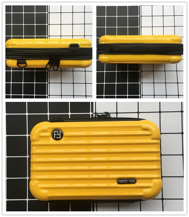 Alt view image 5 of 5 - US Women Suitcase Box Shape Crossbody Shoulder Bag Letter Band Travel Carrying BS-4-a xinglidanjianbao zise BS-4-a xinglidanjianbao huangse