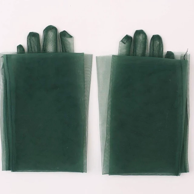 Alt view image 5 of 5 - US 1 Paris 27'' Wedding Bridal Prom Sheer Tulle Long Elbow Gloves Party Opera BY-3-b 70cmbaoshashoutao molv 1shuang