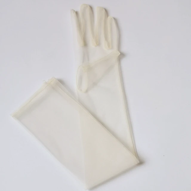 Alt view image 2 of 5 - US 1 Paris 27'' Wedding Bridal Prom Sheer Tulle Long Elbow Gloves Party Opera BY-3-b 70cmbaoshashoutao xiangbin 1shuang