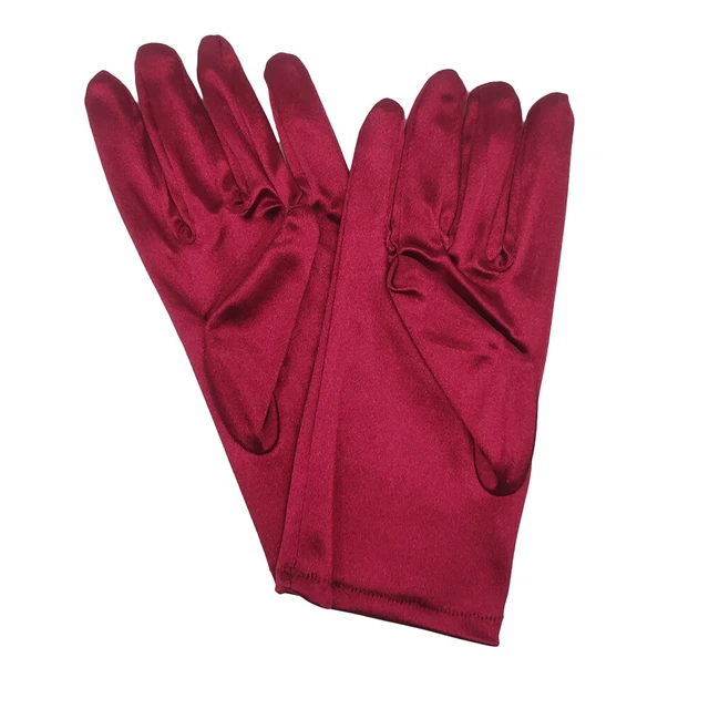 Alt view image 4 of 5 - US 1 Paris 8.66'' Wrist Gloves Smooth Satin Gown Opera Gloves Party Dress Prom BY-4-b sedingduanshoutao zise