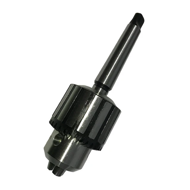 Alt view image 2 of 3 - US Woodworking 1/2 Inch Diameter Drill Chuck with 2 Morse Taper Mount Mini Metal